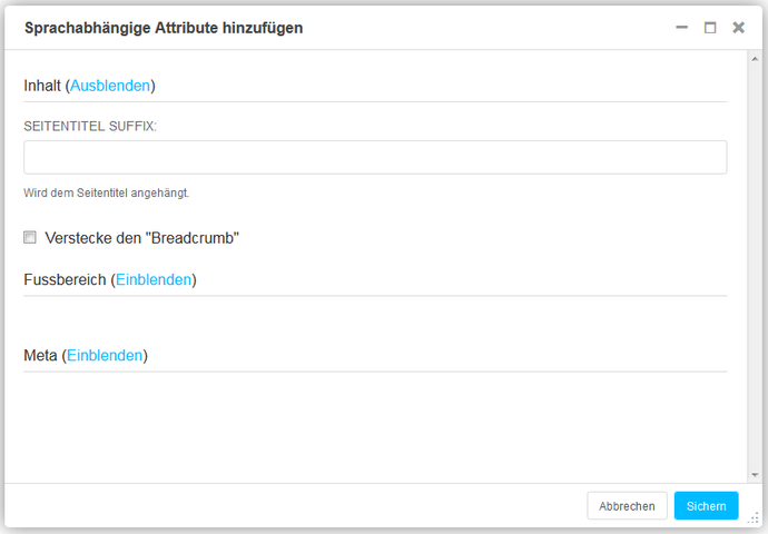 Screenshot Backend Seitenpfad
