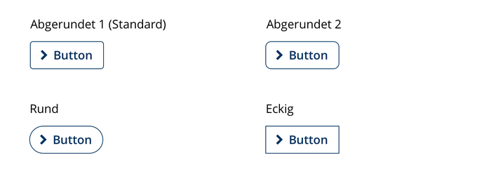 Übersicht: Buttons mit verschiedenen Eckenformen