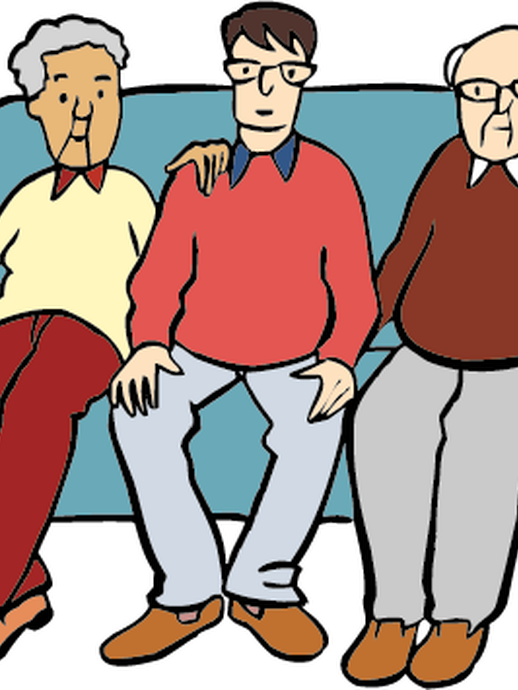 Ein Junge sitzt zwischen seinen Eltern auf einem Sofa (öffnet vergrößerte Bildansicht)