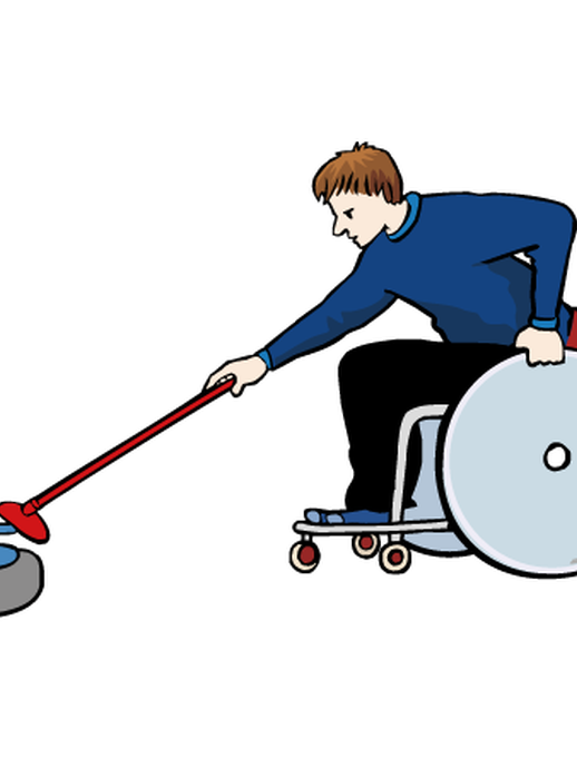 Rollstuhl-Curling (vergrößerte Bildansicht wird geöffnet)