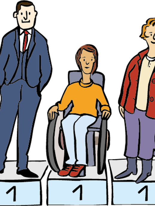 Menschen mit und ohne Behinderung (öffnet vergrößerte Bildansicht)