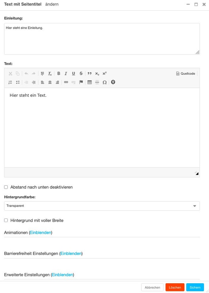 Screenshot Plugin 019 Text mit Seitentitel