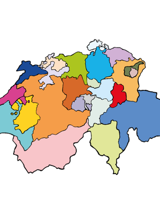 Karte von der Schweiz (vergrößerte Bildansicht wird geöffnet)