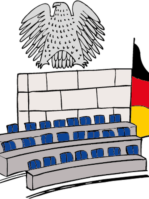 Bundestag Plenarsaal (vergrößerte Bildansicht wird geöffnet)