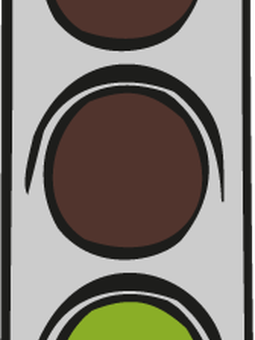 Eine Ampel mit grünem Signal (vergrößerte Bildansicht wird geöffnet)