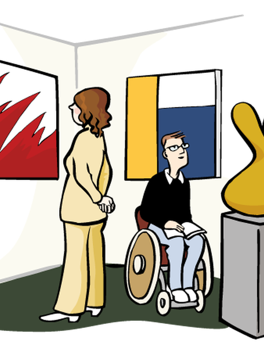Zwei Personen im Museum (öffnet vergrößerte Bildansicht)