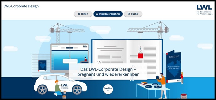 Screenshot Einsatz Bild-breit Modul auf der CD-Webseite des LWL.
