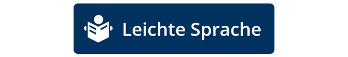 Schaltfläche mit Piktogramm und Aufschrift "Leichte Sprache"