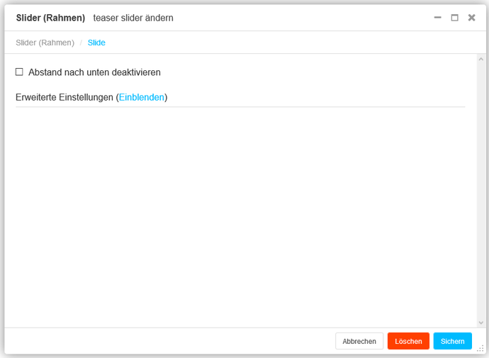 Screenshot Backend 017 Slider