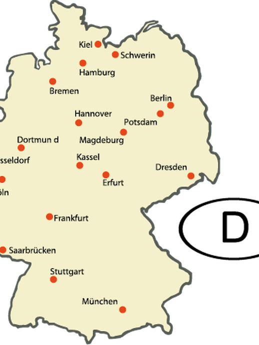 Deutschlandkarte mit Städten (vergrößerte Bildansicht wird geöffnet)