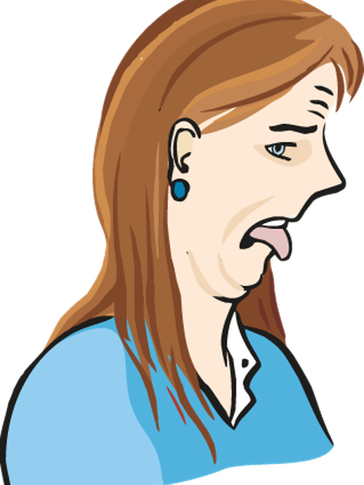 Angeekelte Frau (öffnet vergrößerte Bildansicht)