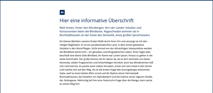 Beispielbild Text mit Titel Modul