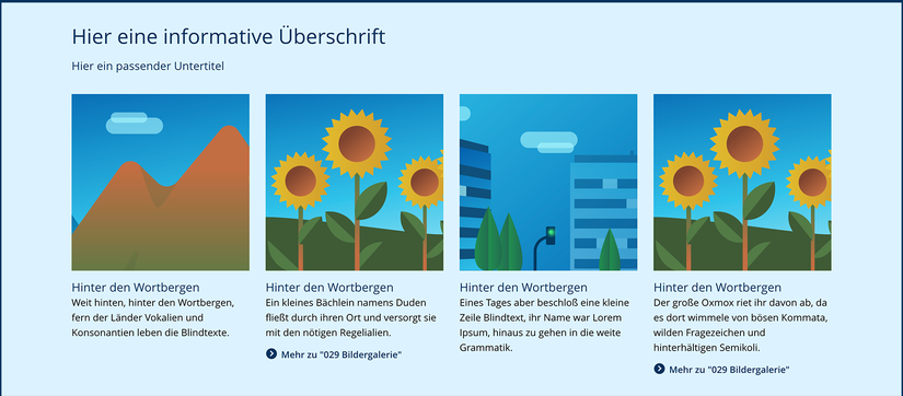 Beispielbild Bildergalerie Modul