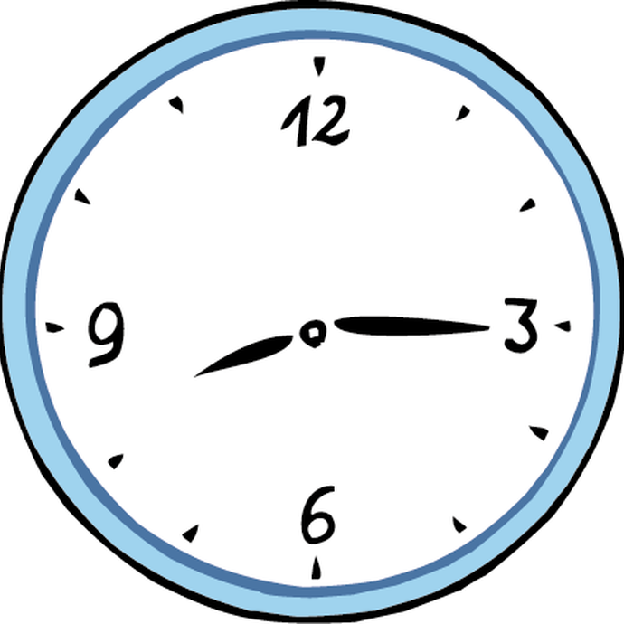 Uhr mit Zeitangabe (vergrößerte Bildansicht wird geöffnet)