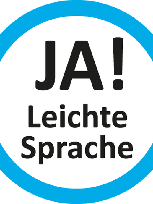 Aufforderung, Lecihte Sprache anzubieten (vergrößerte Bildansicht wird geöffnet)