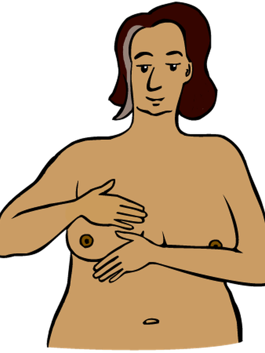 Selbstuntersuchung Brust (vergrößerte Bildansicht wird geöffnet)