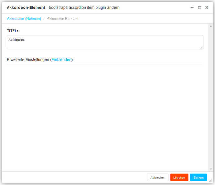 Screenshot Backend 001E Akkordeon-Element
