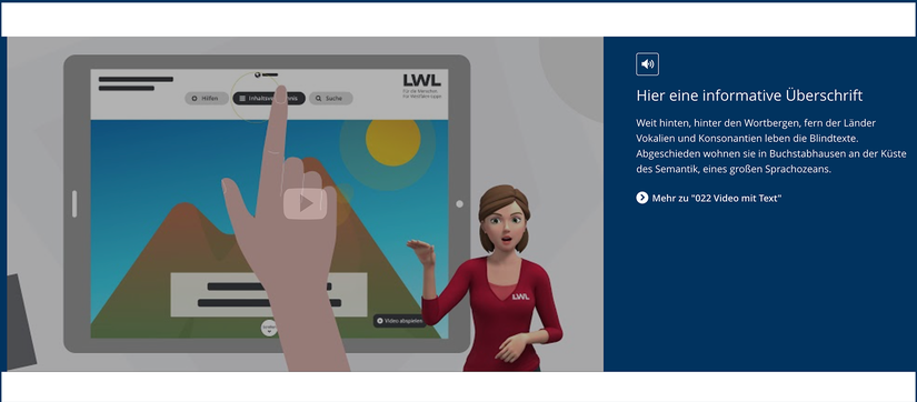 Beispielbild Video mit Text Modul