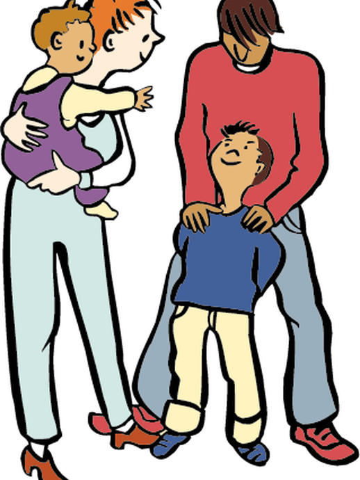 Familie mit zwei Kindern (öffnet vergrößerte Bildansicht)
