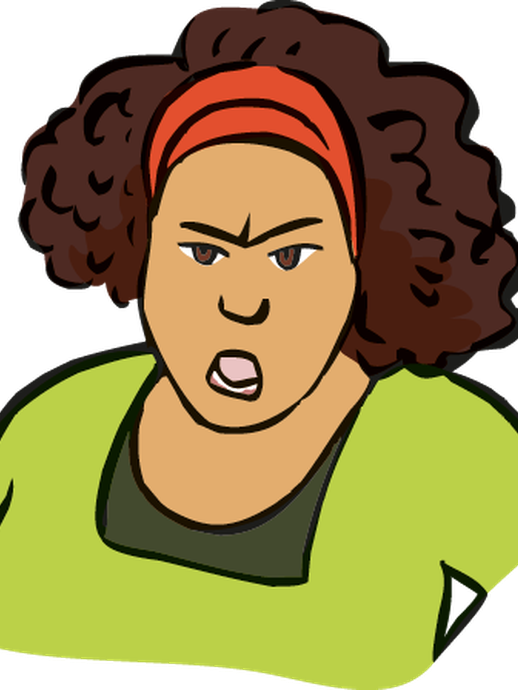 Wütende Frau (öffnet vergrößerte Bildansicht)