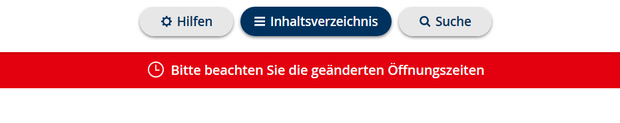 Bildschirmfoto des Hinweis-Moduls Bildschirmfoto des Hinweis-Moduls